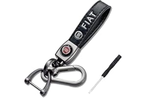 BIGROUP Portachiavi in vera pelle per auto in lega di zinco antiruggine portachiavi accessorio per uomini donne regali, K-f-iat, Taglia unica