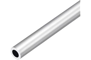 DMiotech (12mm OD x 8mm ID) 6063 Aluminum Round Tube 300mm Length Industry Metal Tubing for Machinery Frame Construction DIY Projects