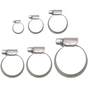 Best Price Edelstahl Schlauchschellen – 5 Stück, 14–16 Mm, Silber, Für Niederdruck-Anwendungen