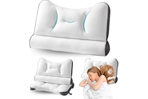 TBLMPNE äußerst bequemes ergonomisches, Nackenstützkissen Orthopädisches Kissen Seitenschläferkissen Kissen für Nacken- Und Schulterschmerzen, Kopfkissen für Seiten- Und Rückenschläfer (Schwarz (40*60 cm))