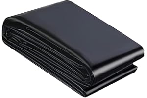 GENERIC Bâche de bassin en polyéthylène haute densité noire 10 m x 12 m – Membrane préformée imperméable pour bassins à poissons, paysages de jardin, fontaines et plans d'eau