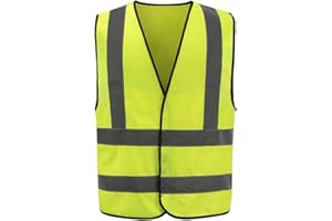 AYKRM Chaleco de seguridad Reflectante Alta visibilidad Ropa de trabajo chaleco Seguridad Chaleco de Trabajo