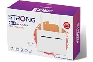 STRONG 4G+ LTE CAT6 Wi-Fi Router, AC1200 Dual-Band Wi-Fi, Zero Configuration, 4x Gigabit ports, Detachable external antennas, Sim Card Adapters included