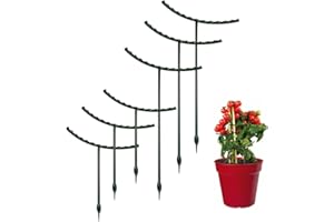 UXRADG Kit de 6 Tuteurs pour Plantes, Supports pour Plantes Grimpantes et Fleurs, Tuteur Demi Cercle Anneau de Support de Plantes de Jardin Vert pour Fleurs, et vivaces