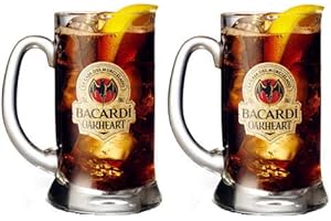 BACARDÍ Lot de 2 verres Bacardi Oakheart en verre / réservoir (2 verres)