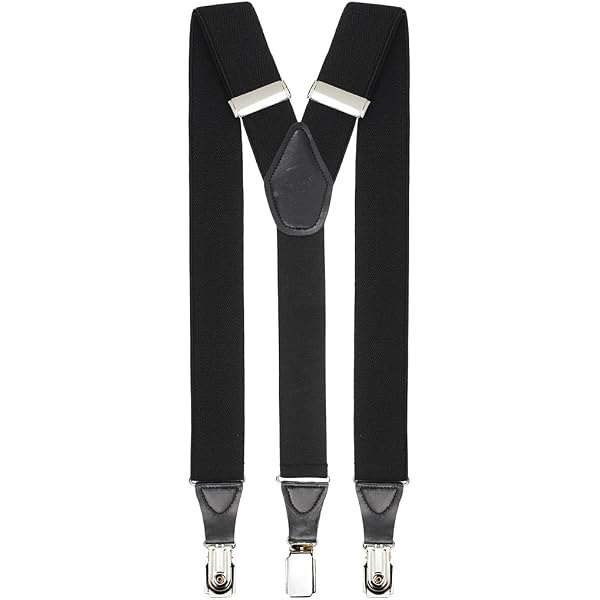 Hold-Ups Ski Suspenders – Tan 1.5” X-Back Suspenders With No-Slip Gripper Clasp For Snow Pants & Winter Sports