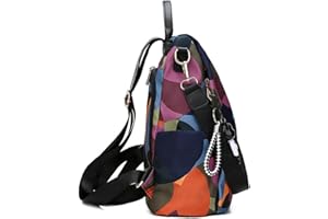 SOUIWUZI Sac à Dos, Sac à Dos coloré Sac à Dos Anti-vol à bandoulière Sac à bandoulière léger Sac d'école pour Femmes Girls Casual Port Quotidien, Pack arrière