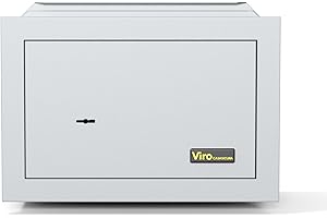 Viro | Casasicura, Cassaforte a Muro, Meccanica da Incasso, Chiusura con Chiave a Doppia Mappa, 360x240x200 mm