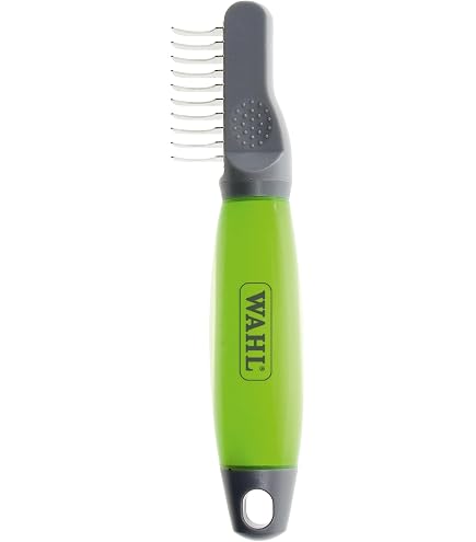Moser 2999-7055 Kleine Zupfbürste (grün) – Mit Ergonomischem Gelgriff, Für Hunde & Katzen, Entfernt Lose Haare & Schmutz