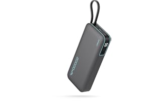 CUKTECH CP25 Power Bank 20.000mAh, Batería Portátil con Cable USB-C Integrado, PD 45W powerbank con 1 x USB-A, Batería Externa Carga Rápida Compatible iPhone 17 Pro MAX, Galaxy, Xiaomi, MacBook