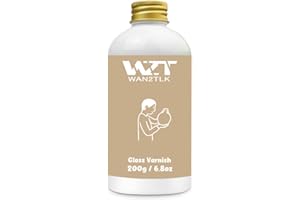 WAN2TLK 200ml Air Dry Clay Glaze, Clear Clay Glaze for Air Drying Clay, Varnish for Pottery and Acrylic Paint, Waterproof and Scratch Resistant, Design for Air Dry Clay (Gloss Varnish)