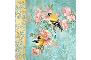 CraftyThings 4 x Paper Napkins - Scarlett Petrol - Ideal for Decoupage/Napkin Art