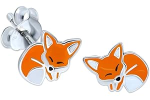 Fox Earrings Sterling Silver