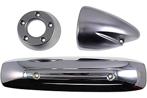 RWEUIUI Moto Tubo di Scarico Calore della Protezione della Copertura del Silenziatore per Yamaha per T-Max 500 per TMAX 500 2001 2002 2003 2004 2005 OOPUHKSY(4)