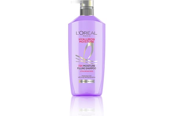 L'Oreal Paris Hyaluron Moisture 72Hr Filling Shampoo With Hyaluronic Acid, For Frizz-Free, Hydrated And Bouncy Hair Full Of Life 800 Ml