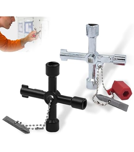 PLCPDM Chiavi per armadietti, chiavi idranti, strumento conveniente per armadio elettrico, ascensore, valvole del contatore dell'acqua, armadio elettrico