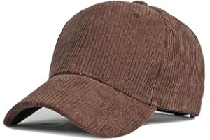 GIBZ Cappellino da Baseball Classic Unisex, Cappello da Sole in Velluto a Coste Regolabile con Visiera Curva, Berretto per Sport