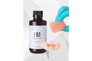 RI RESIONE RESIONE F80 Resina elastica, Resina a polimerizzazione UV 405 nm con elevato allungamento alla rottura Elevata resilienza, Resina per stampante 3D per stampa 3D LCD DLP MSLA-Colore della gomma 500g