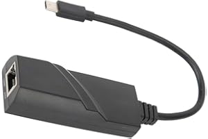 PUSOKEI Adaptateur Gigabit Ethernet 10 Gbps USB 3.1 à Rj45 Adaptateur Type -C Adaptateur d'interface Ultra-Mince pour téléphones Mobiles Livre cahiers Ordinateurs Tablette