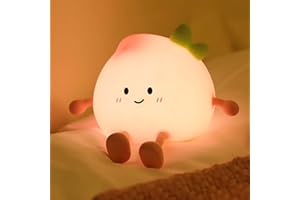HOMIRTY Pink Peach Night Light,Soft Silicone Touch LED Lamp with 3 Dimming Levels & 30 Minute Timer,Rechargeable Portable Bedside Table Lamp,Cute Kids Room Decor,Nursery Nightlight,Gift for Baby Girls Boys