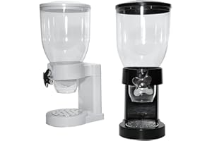 COSEDACASA Dispenser distributore dosatore erogatore di Cereali Corn Flakes per Colazione da casa Cucina capacità 3,5 Litri-Nero