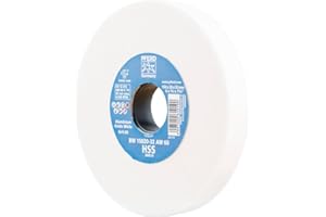 PFERD Schleifbockscheibe HSS, 150x20x32, A60, 39008424 – Mittelharte Schleifscheibe zum Schärfen von HSS-Bohrern, mit Reduzierhülsen (25/20/16mm)