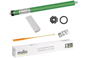 MOTIC - Radio Mot 50- Motor para persianas y toldos enrollables con mando a distancia, Para tubo octogonal de 60 mm para persianas y toldos, Motores tubulares, con mando radiofrecuencia. Incluye mando