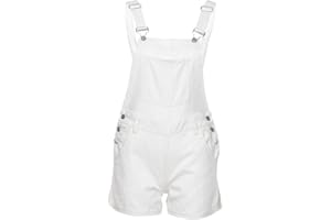 QWUVEDS Overalls - Babero vaquero para pantalones de mujer, mono para pantalones de mezclilla, pantalones vaqueros Demin, pantalones vaqueros para mujer, elásticos, cortos