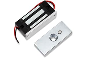 uoweky 60 kg/132 lb - Cerradura magnética electrónica de control de acceso con cerradura electromagnética DC12 V Fail Safe Mini pequeña cerradura de puerta NC para sistema de seguridad eléctrica