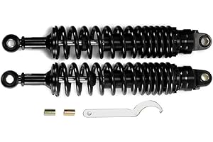 Hegeiisy 350mm 8mm Feder Universal Motorrad Stoßdämpfer Hinterradaufhängung ATV Quad Scooter Dirt Bike für YZF R1 YZF R6 YZF 125 Schwarz