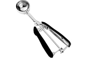 UYOTBKEUB Eisportionierer aus 304 Edelstahl mit Auslöser, Eislöffel Keksportionierer, eislöffel portionierer Poliert für Eiscreme, Melonenkugeln, KartoffelpüreeTeig, Kuchen(Spülmaschinenfest)