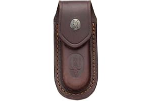 ELECTROPOLIS Funda de piel Muela F/25 en color marrón, apto para navajas modelo 25-M, tamaño 125 x 55 mm