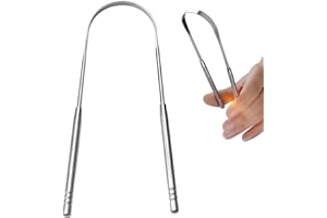 AMESOR Grattoir À Langue, Gratte-langues, Gratte Langue Acier Inoxydable, Grattoir Dentaire, Nettoyage De Langue Grattoir, Grattoir À Langue Pour Mauvaise Haleine, Pour L'hygiène Buccale, Haleine Fraîche