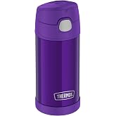 THERMOS Kids Funtainer Straw Bottle 0.35L Stainless Steel Thermos with | With Straw, Stainless Steel Thermos, Fully Airtight