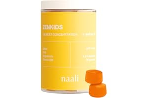 NAALI ZenKids - Gommes au Safran pour Enfant - Vitamines B6 B3 B9 B12 - Sans sucre - Gélules Naturelles - Dès 4 ans - Goût Orange
