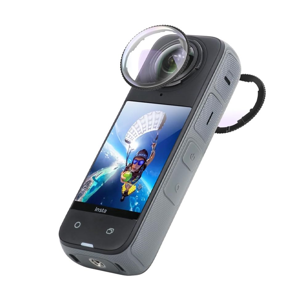 Action Pro Premium Lens Guard Compatible with Insta360 X4 Camera Accessories Scratch-resistant Optical coated High transparency Lens Guard, anti-scratch protectors Knob Mount