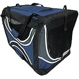 Hundetransportbox Hundebox faltbar Transportbox Autotransportbox Faltbox Transportasche Farbe: 1701-D01 dark blue - dunkelblau Grösse: medium - 60cm x 42cm x 42cm