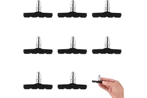 VIDSMOW 8 Pièces Patins de Frein V-Brake pour vélo 70mm, Jeu de Freins V-Brake de Rechange Universel, Frein Velo avec Plaquettes de Frein Vélo, Freins V-Brake pour Vélos, Aluminium, Toutes Conditions Météo