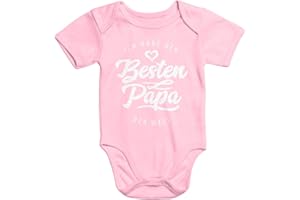 MoonWorks® Kurzarm Baby Body Ich Habe den besten Papa der Welt Spruch Geschenk Bio-Baumwolle