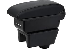 ‎YJYWZH YJYWZH Armlehne Kompatibel mit Seat Ibiza 6j Armlehnen Ibiza 4 IV 2008-2016 Armlehne Schwarzes Leder Aufbewahrungsbox Innenausstattung Nachrustteile