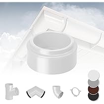 Sistema Grondaie RainWay90 In PVC - Componenti Per Drenaggio Acqua Piovana, Colore Bianco