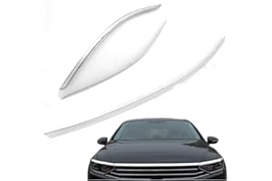 GCcv Auto Scheinwerferblenden Auto Scheinwerfer Augenbrauen Für Passat B8 2015-2022 Augenlider Trim Abdeckung Dekoration Aufkleber Auto Zubehör,B-3pcs