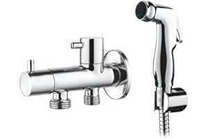 Ibergrif - Douche WC Set avec Flexible, Support, Douchette, Chromé