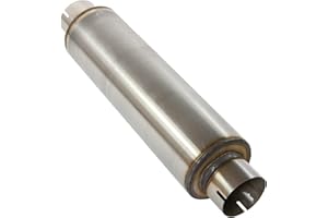 Stainless steel 14 inch Long 4" Exhaust Silencer Box 2.5" Inlet 63mm