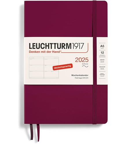 Agenda Semainier LEUCHTTURM1917 2026 - Format A5, Couverture Rigide - Sage - 5