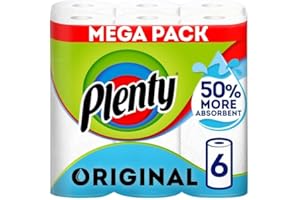 Plenty Kitchen Roll, 6 Rolls, 2-Ply Tissue