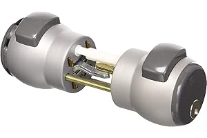 MERONI SERRATURE Nova PremiApri N13NAGR Juego de 2 pomos mecánicos puerta de entrada y oficinas gris/plata