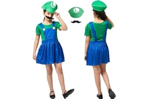 Aofentop Super Workman Fancy Dress Costume - Super Brothers Plumber Fancy Dress Costume Set for Adults Carnival Party Halloween Plumber Cosplay Outfit