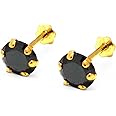 Premokshi Pure Yellow 14Kt Gold Stud Earring For Women, Man, Boys and Girls with Purity Certificate.