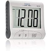 Spatlus Digital Kitchen Timer, Magnetic Kitchen Timer Large LCD Display Screen Cooking Timer Clock Timer with Loud Alarm Coun